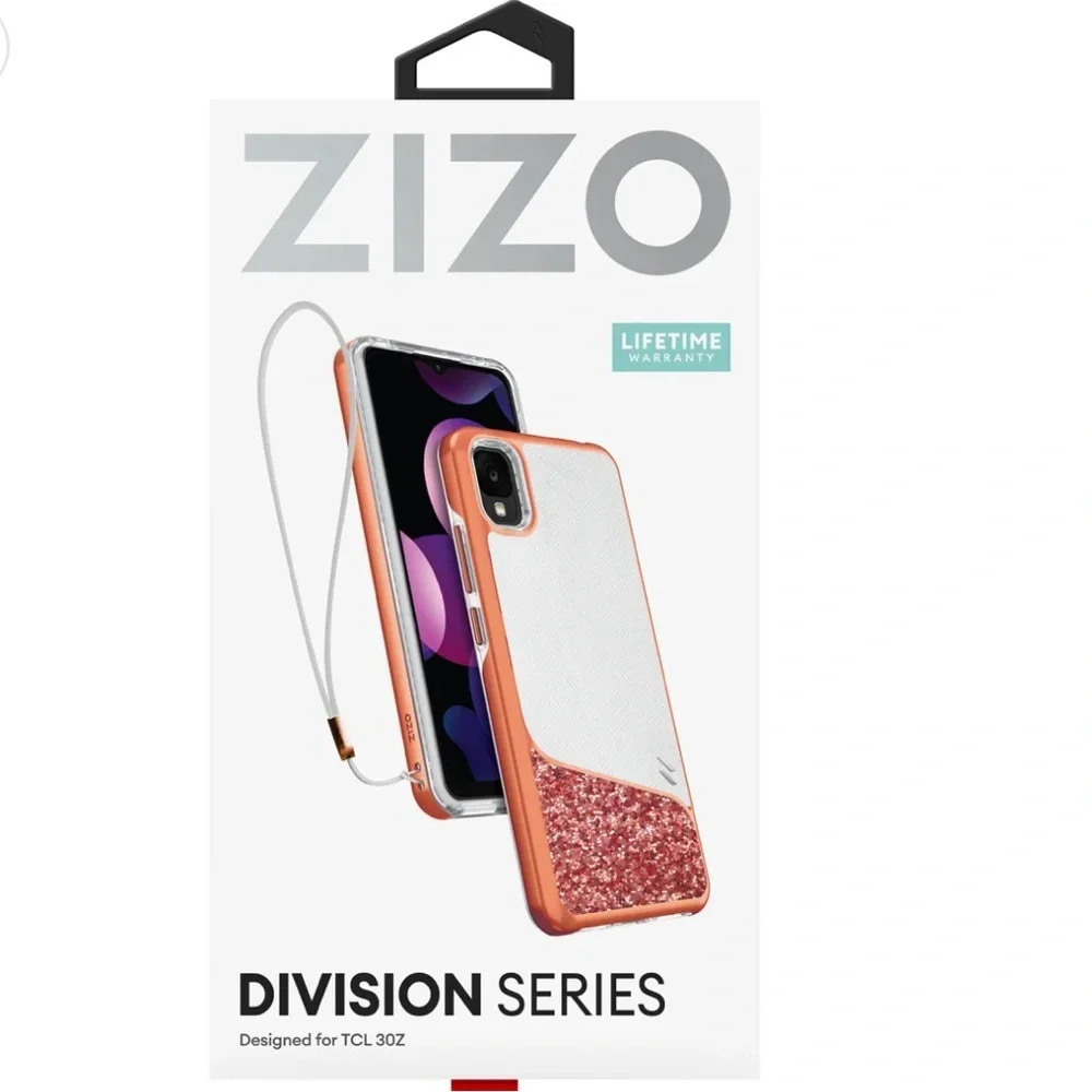 ❤️ ZIZO DIVISION Series TCL 30 Z Case - Wanderlust Pink Crystals